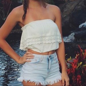 LOOSE WHITE CROP TOP